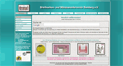 Desktop Screenshot of briefmarkenverein-bamberg.de