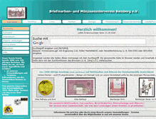 Tablet Screenshot of briefmarkenverein-bamberg.de